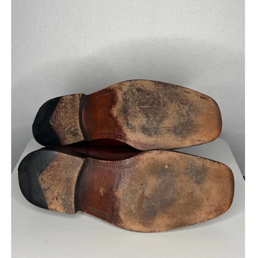 Vintage Lopez Taibo Leather Chukka Boots Brown Mens 8.5 Moc Toe